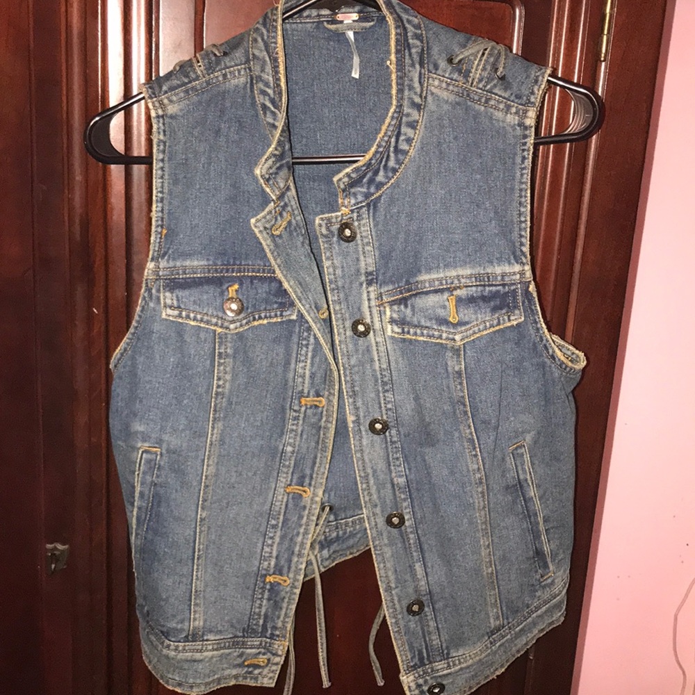 Denim Free people vest